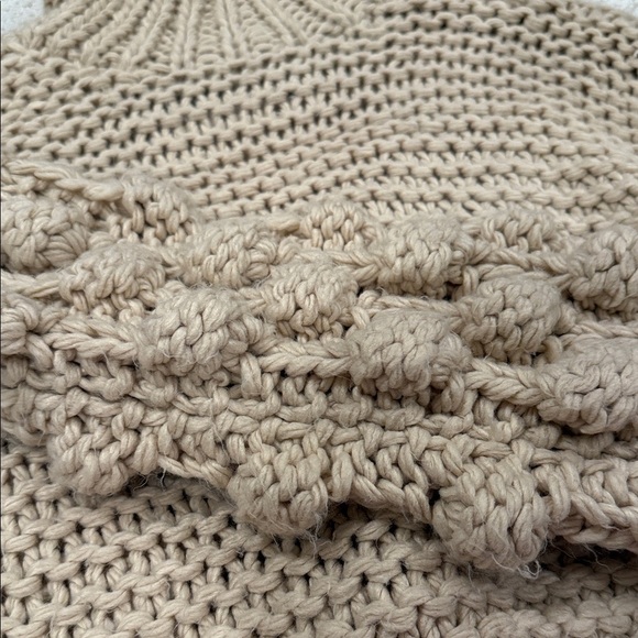 SAGE THE LABEL -chunky Knit Turtleneck backless Sweater - Tan - Picture 5 of 5